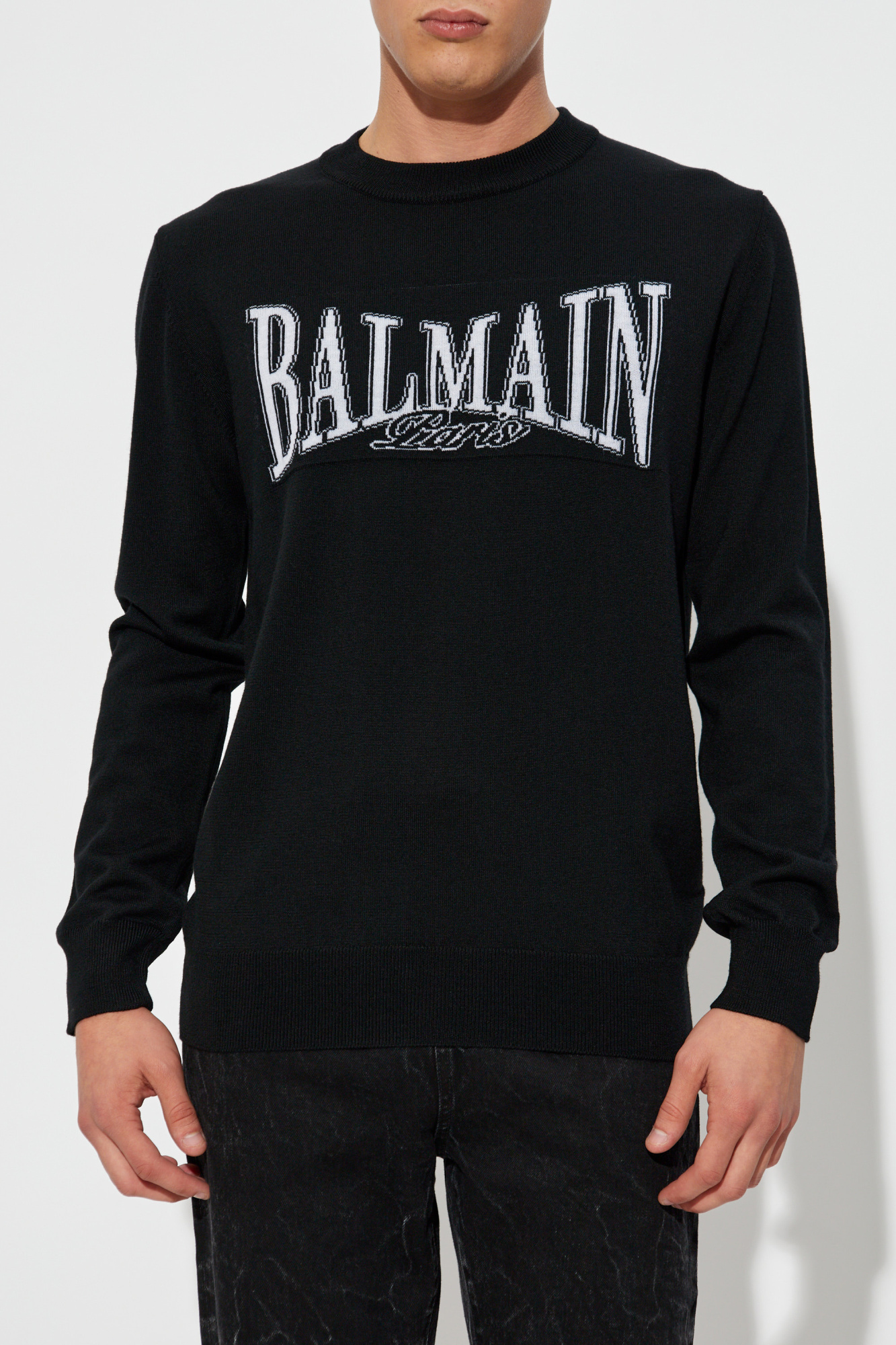 Balmain Wool sweater with a crew neck | Men's | Vitkac